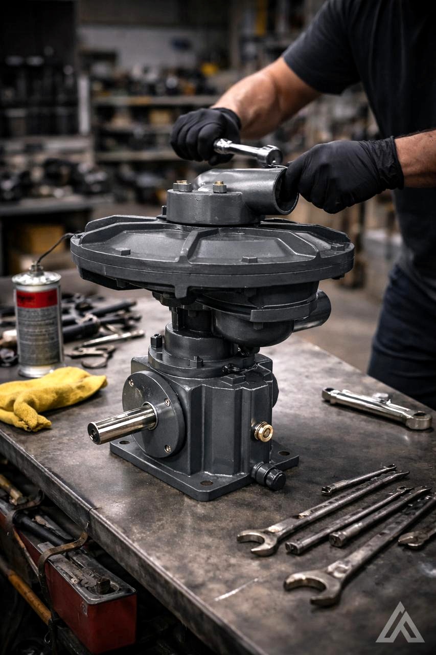 Atlas Pumps vacuum pump rebuild in progress